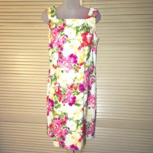 AGB Floral Print Sheath Dress 10
